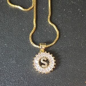 Gold Initial Pendant Necklace